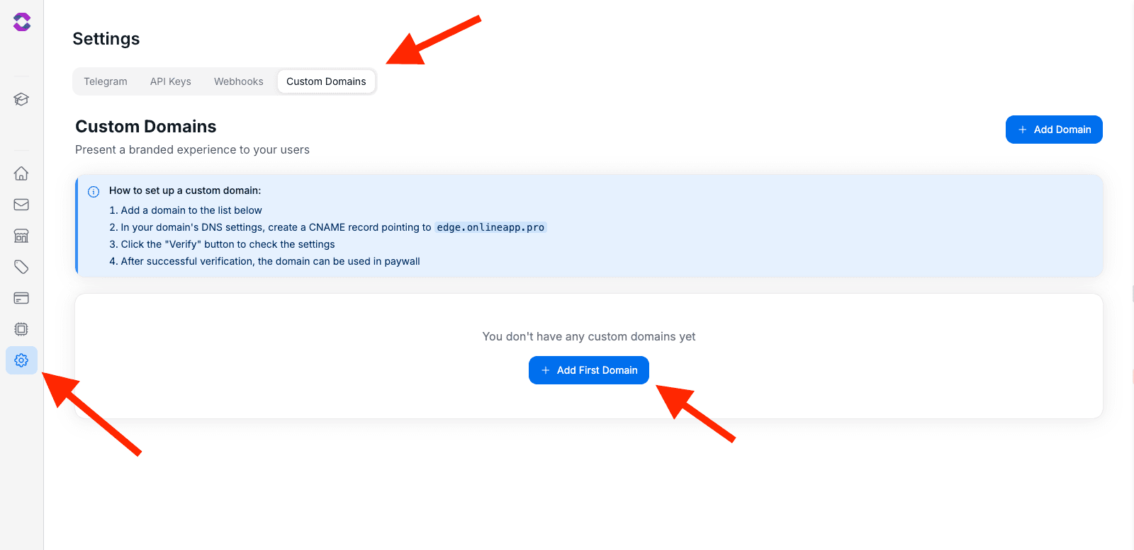 Add domain